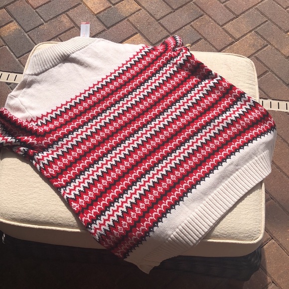 TALBOTS Chalet Fair Isle Thermolite + wool + cotton blend sweater size L - Picture 10 of 14